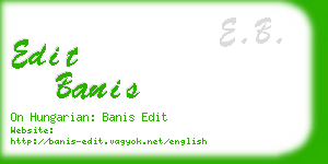 edit banis business card
